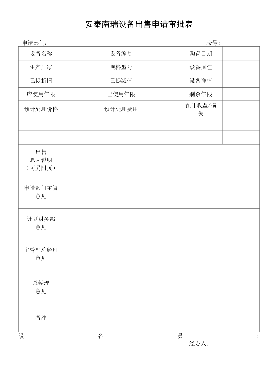 6.3-62设备出售申请审批表.docx_第1页