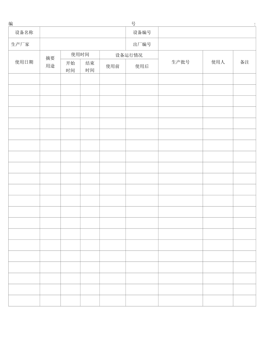 PD-FM-012 Rev.02 生产设备使用记录表.docx_第1页