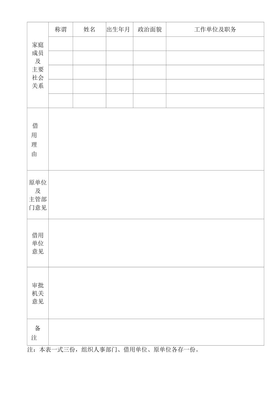 【格式文本】机关事业单位借用人员审批备案表.docx_第2页