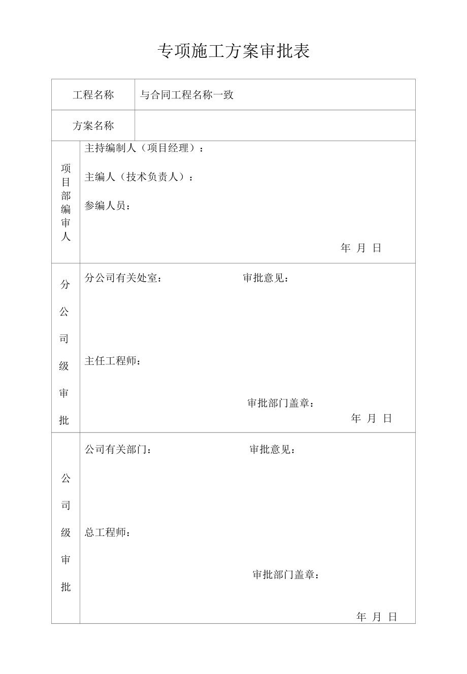 专项施工方案审批表.docx_第1页