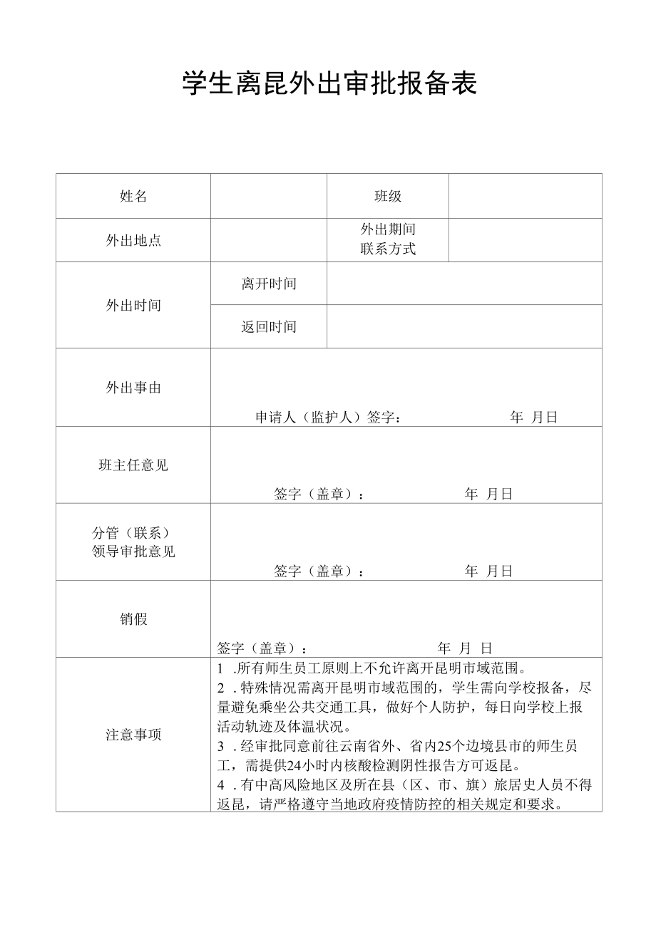 中小学幼儿园离市区省外出审批报备表.docx_第1页