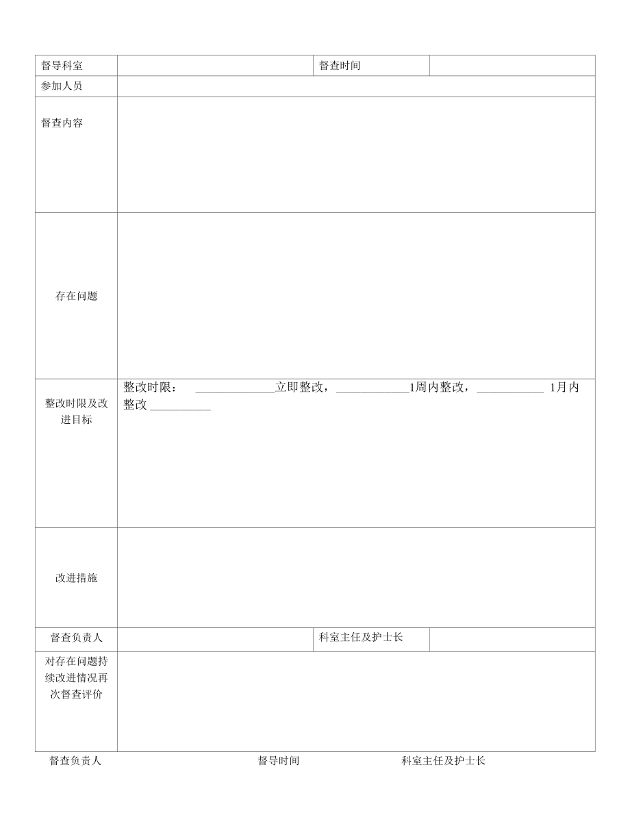 妇幼保健院医疗质量与安全督导及持续改进表.docx_第2页