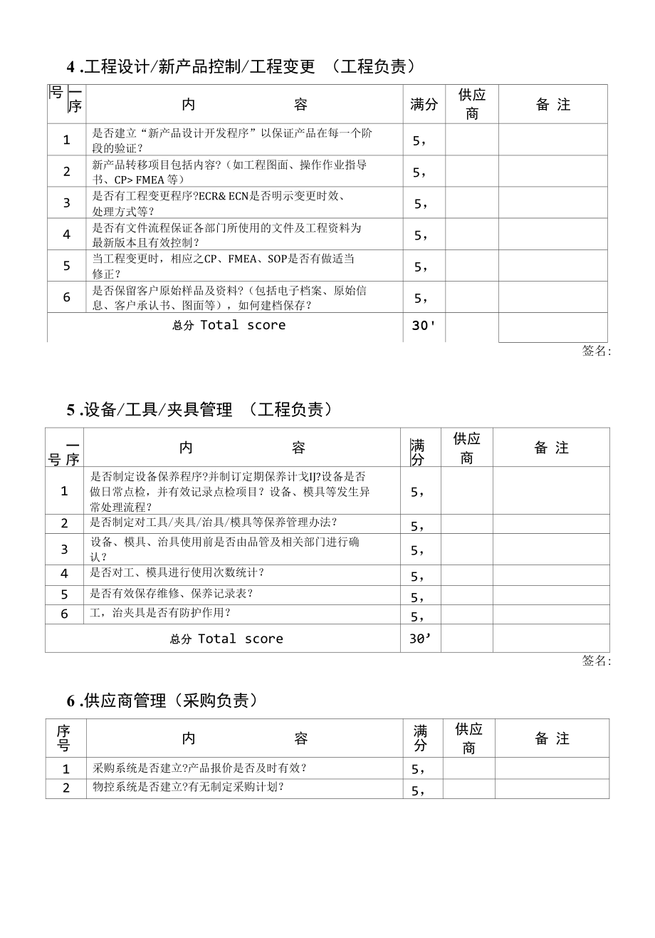 供应商审核各过程检查表.docx_第3页