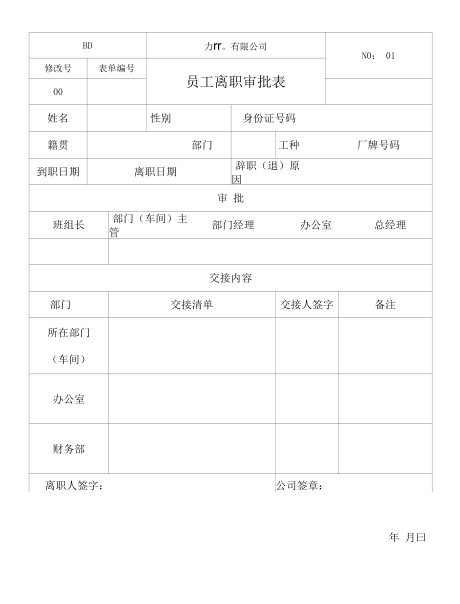 员工离职审批表.docx_第1页