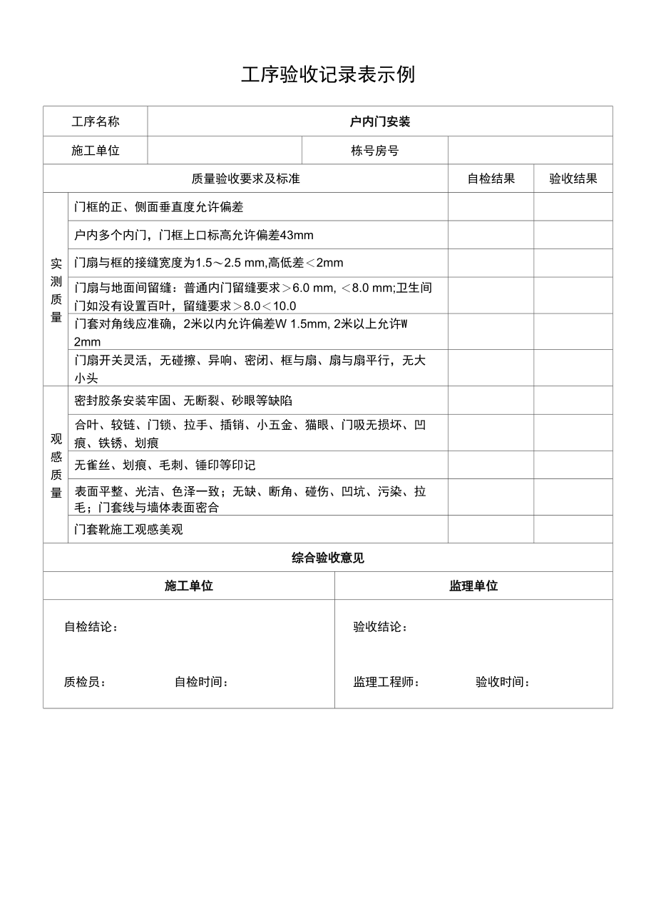 工序验收记录表示例.docx_第1页