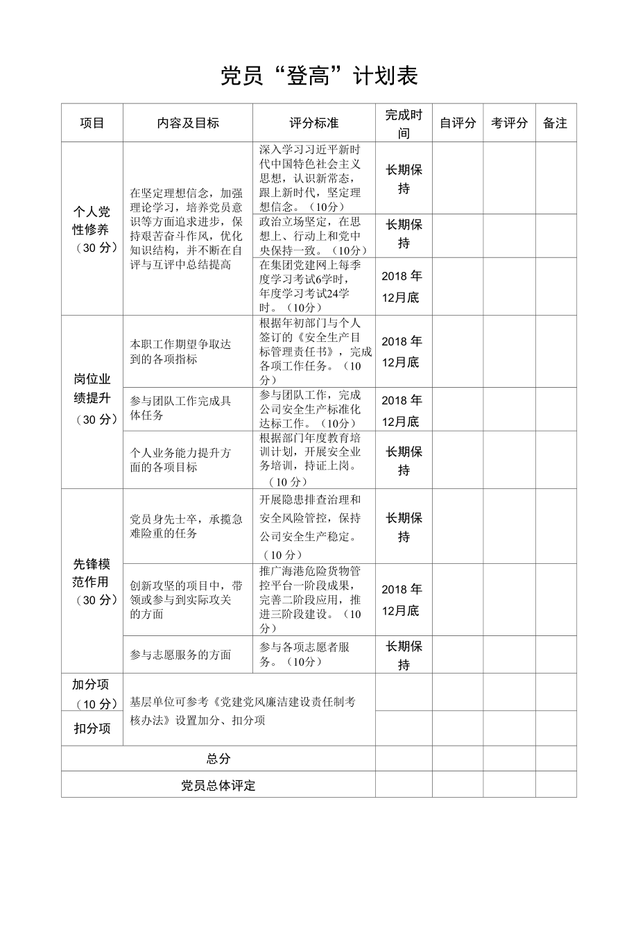 党员登高计划表.docx_第1页