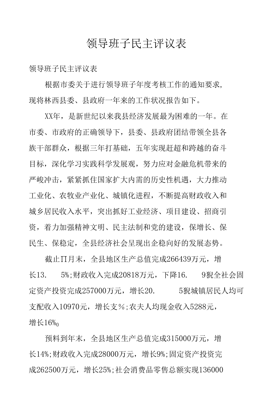 领导班子民主评议表.docx_第1页