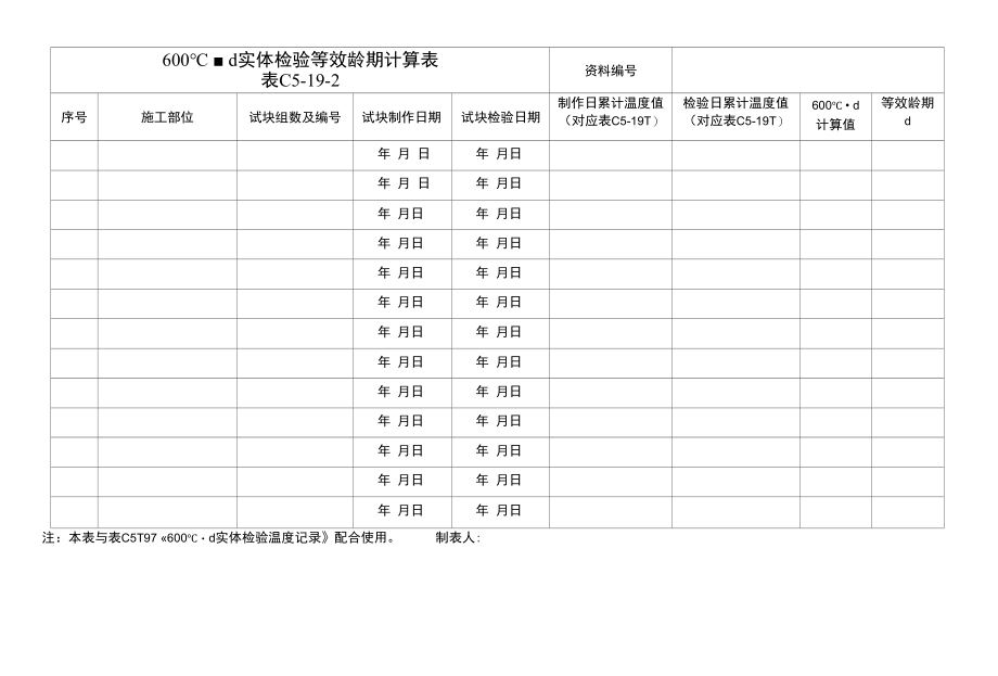 实体检验等效龄期计算表.docx_第1页