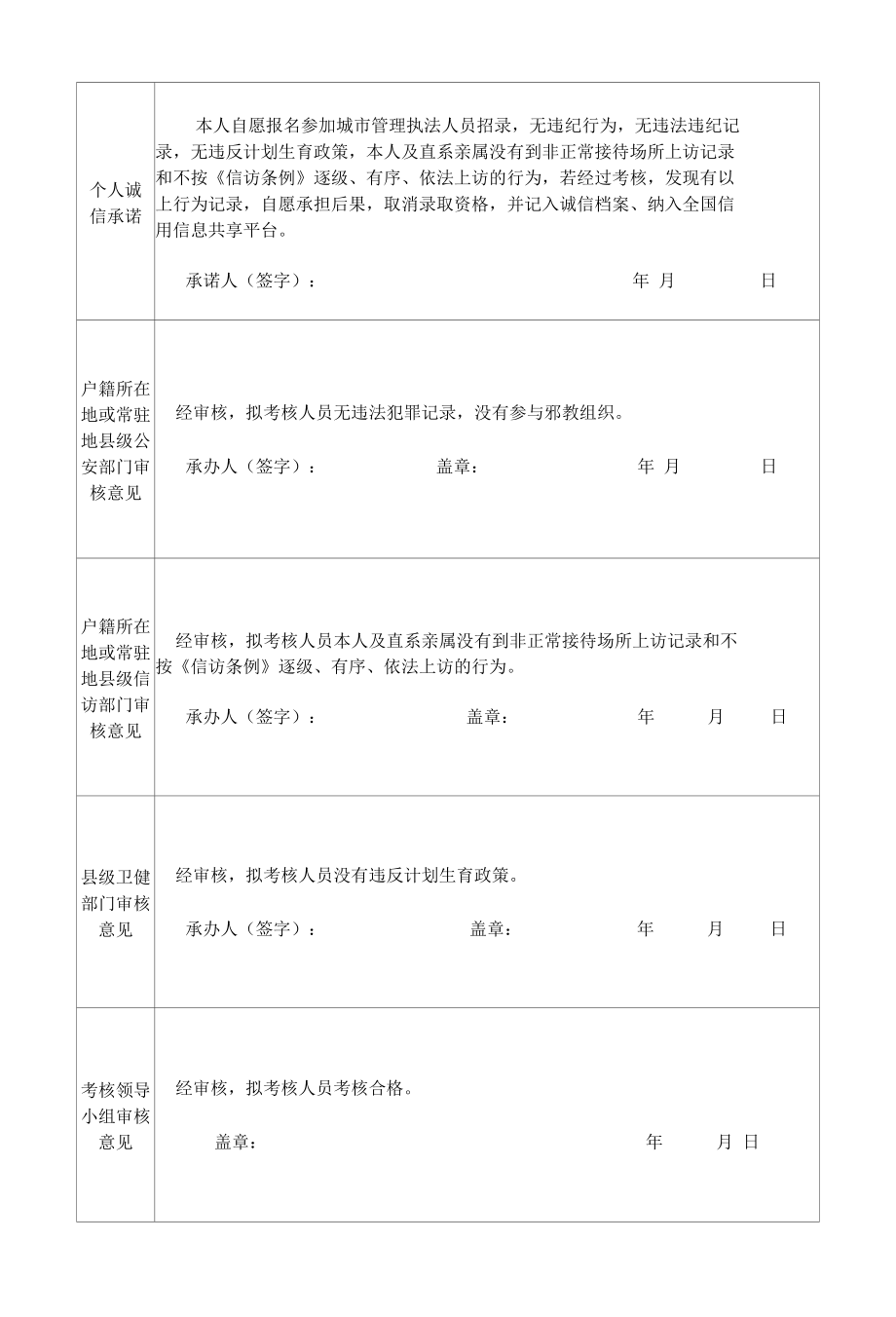 报名资格审查表范本.docx_第2页