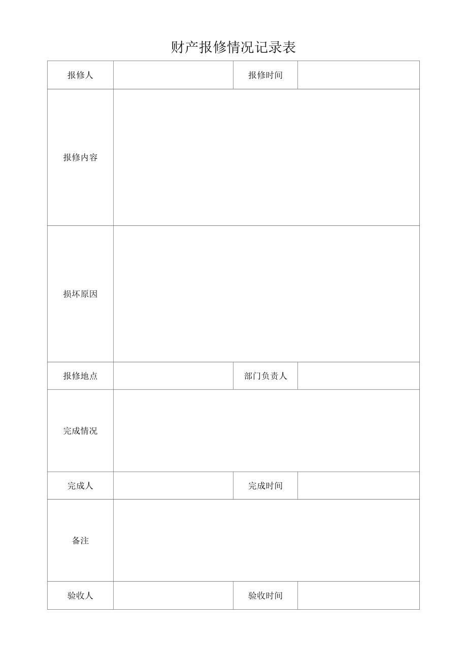 财产报修情况记录表.docx_第1页