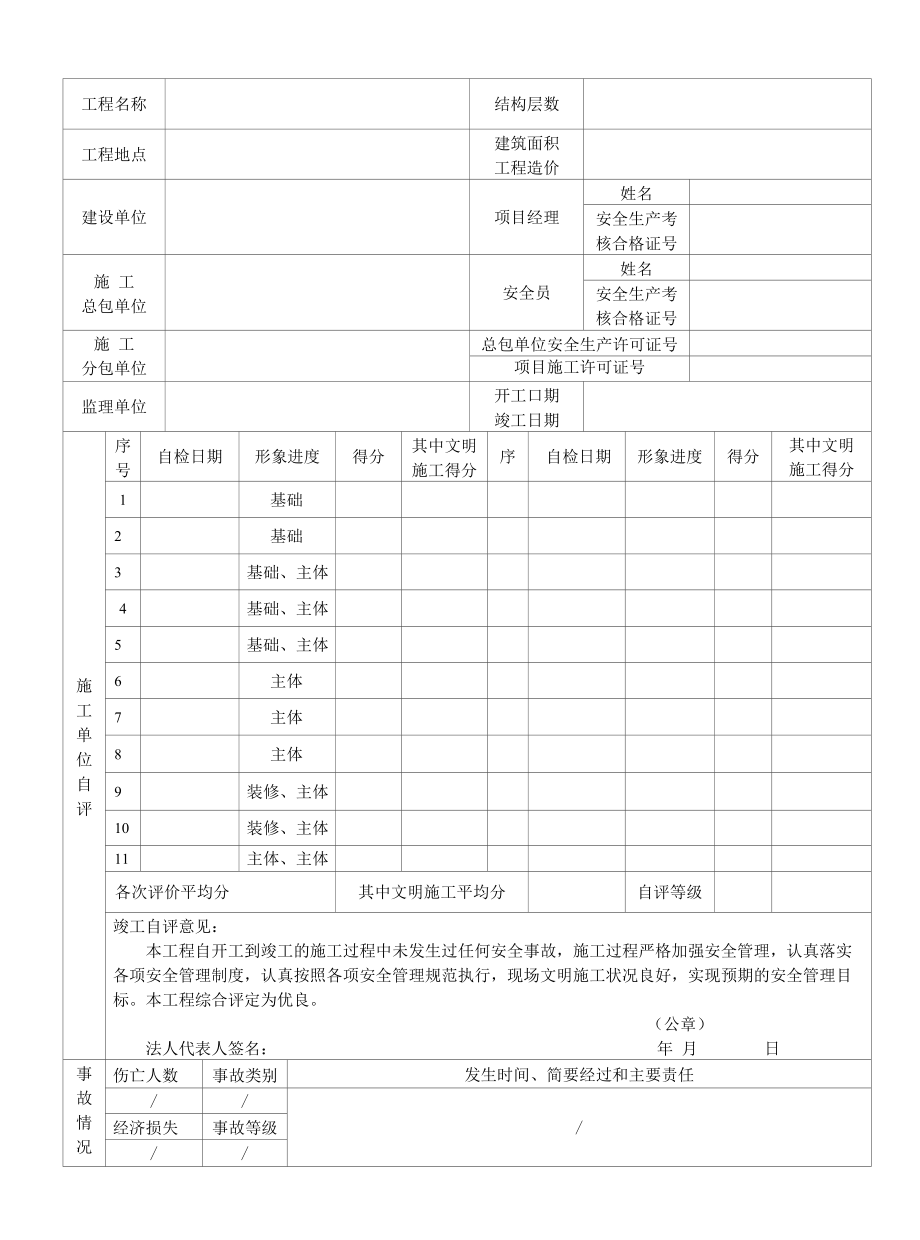 建设工程施工安全评价书(省表).docx_第2页