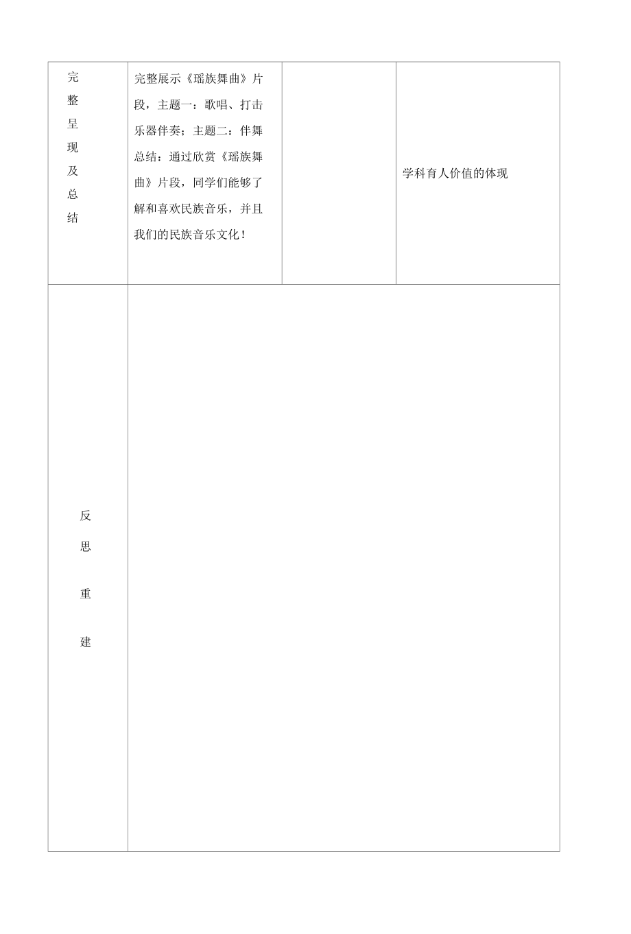 苏少版五年级上册音乐教案 第三单元 瑶族舞曲（表格式）.docx_第3页