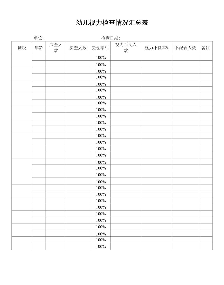 幼儿视力检查情况汇总表.docx_第1页