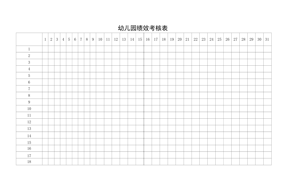 幼儿园绩效考核表.docx_第1页