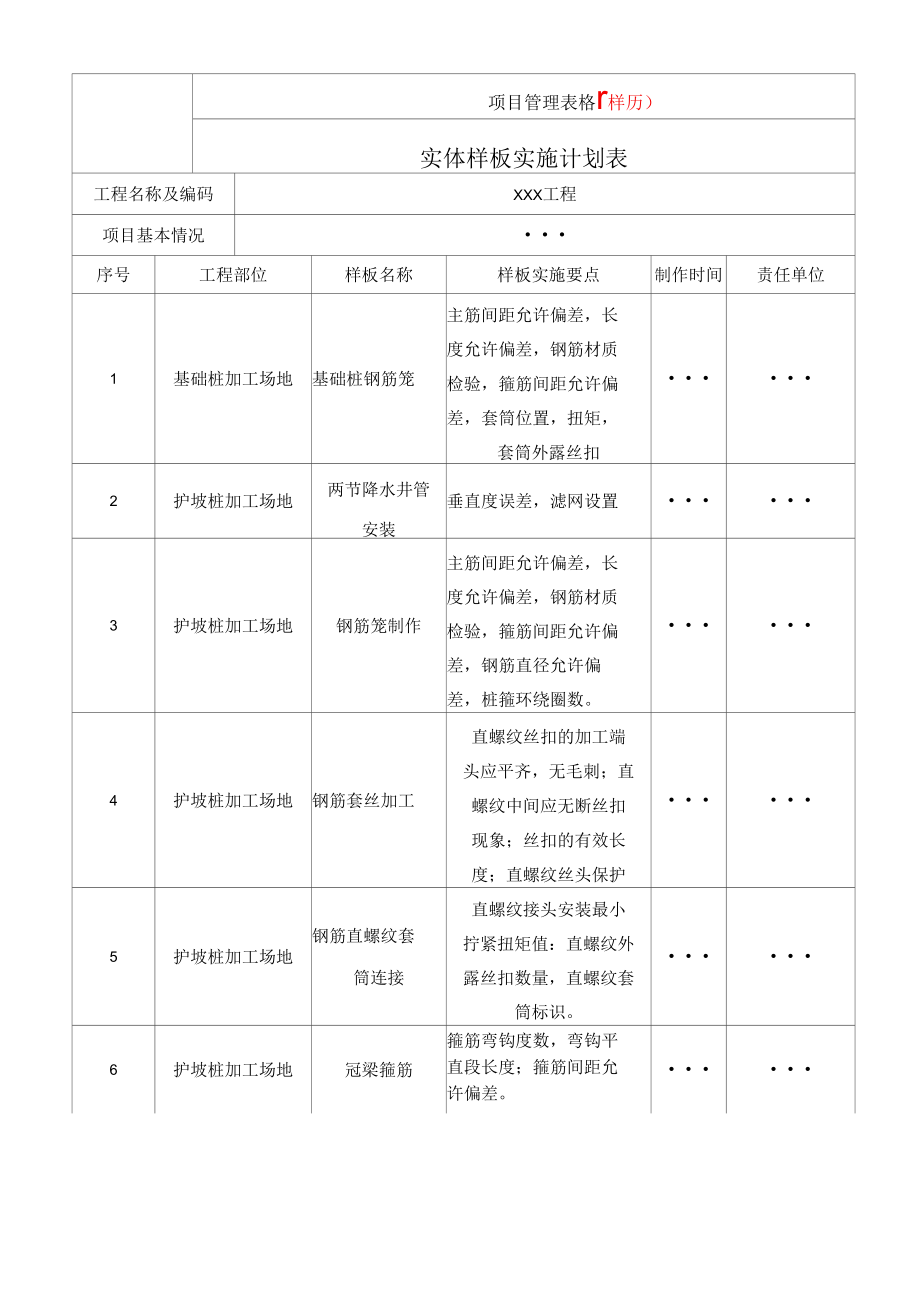 实体样板实施计划表.docx_第1页