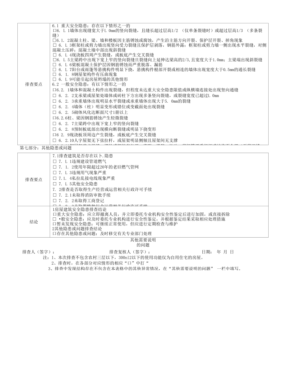 底部框架-抗震墙砌体结构房屋建筑安全隐患排查记录表.docx_第2页