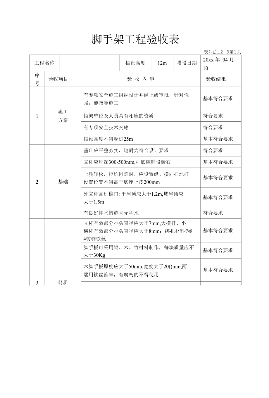 脚手架工程验收表.docx_第1页