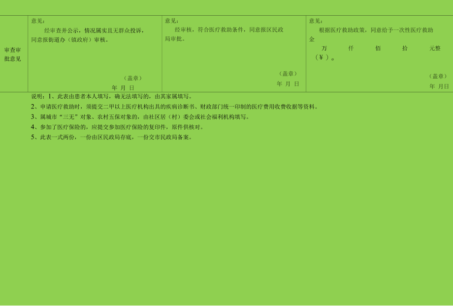 城乡医疗救助金申请审批表-资料整理范本（2022年参考新模板）.docx_第2页