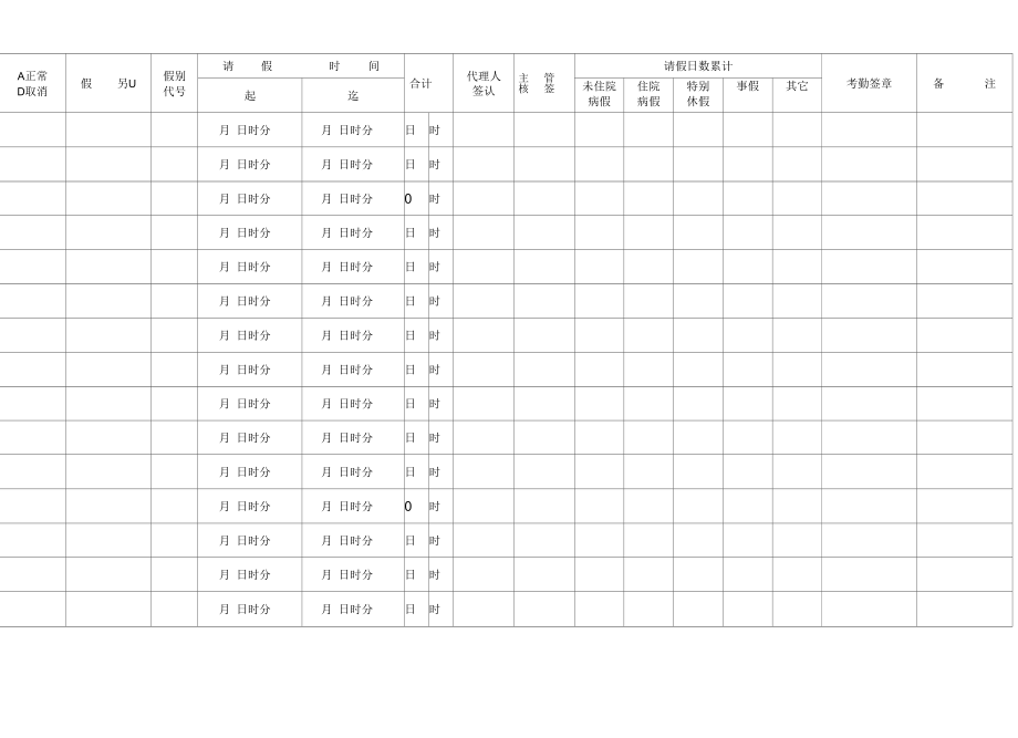 年度请假表.docx_第2页