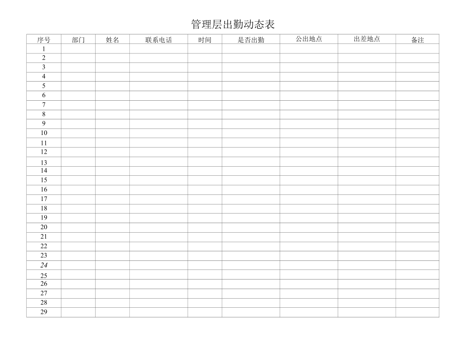 管理层出勤动态表.docx_第1页