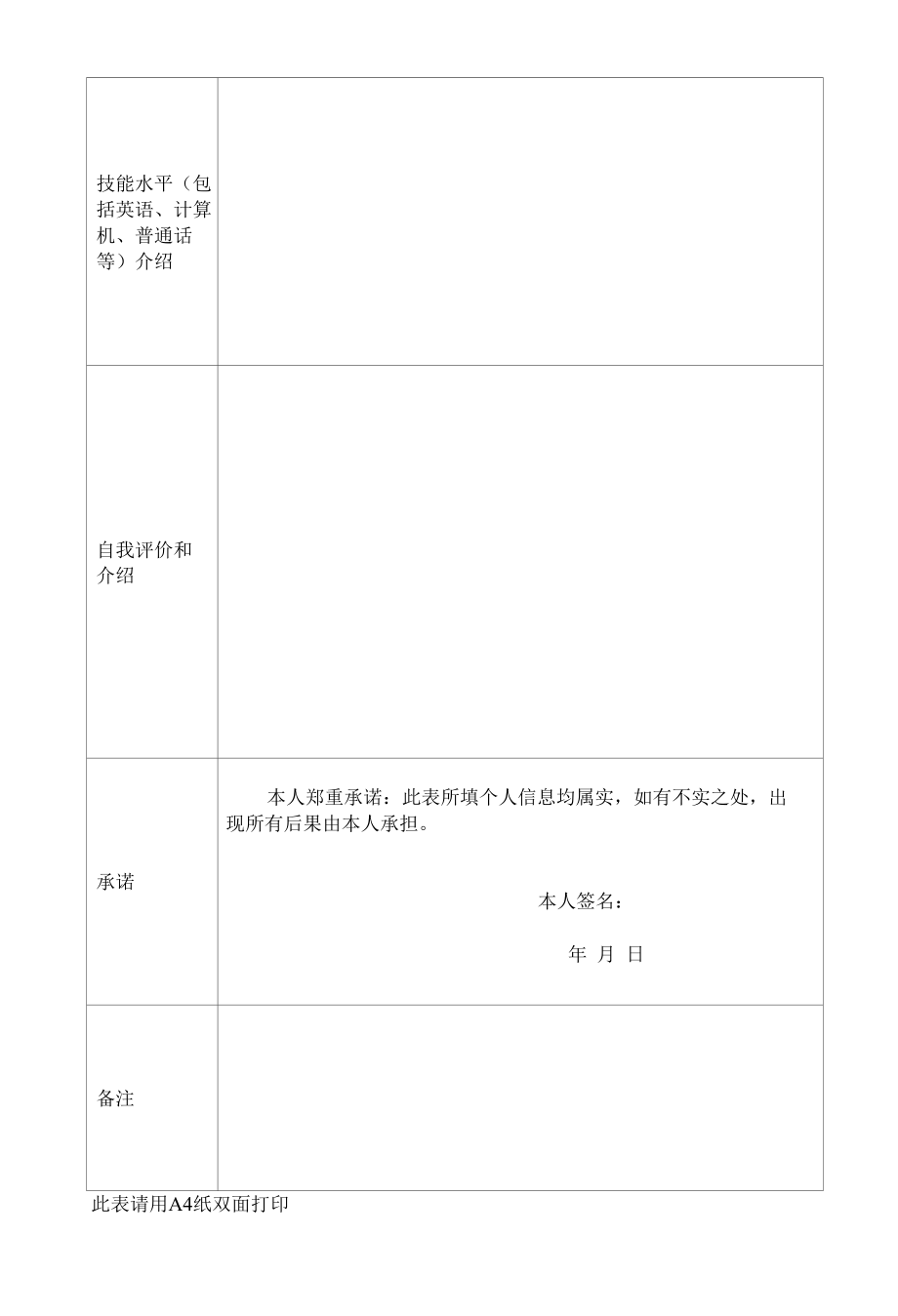 师范类高校优秀毕业生应聘市教育局直属学校报名表.docx_第2页