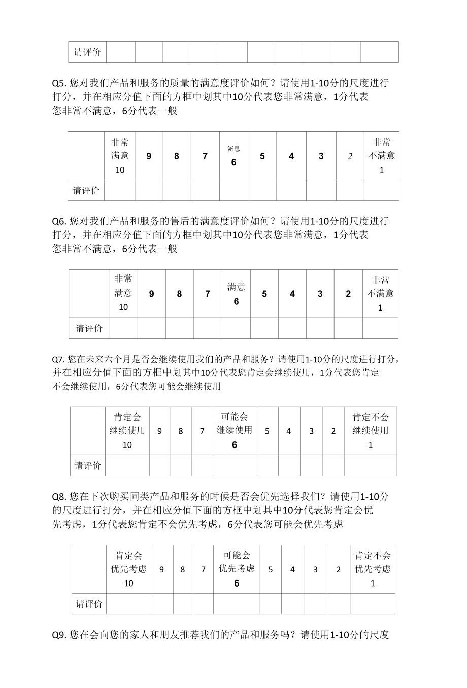 满意度调查表—行业通用满意度调查模板.docx_第2页