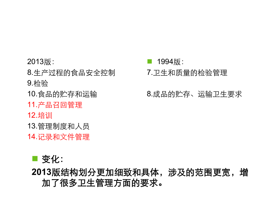 管理制度-食品生产通用卫生规范GB14881XXXX版与94版差异深入分析 精品.ppt_第3页