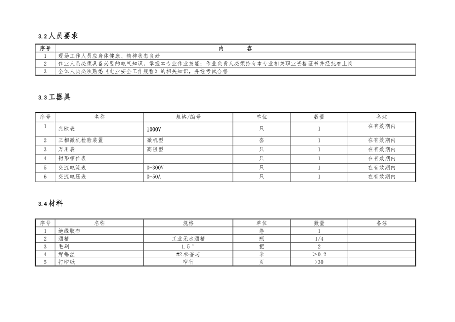 管理制度-11微机故障录波装置校验标准化作业指导书 精品.doc_第3页