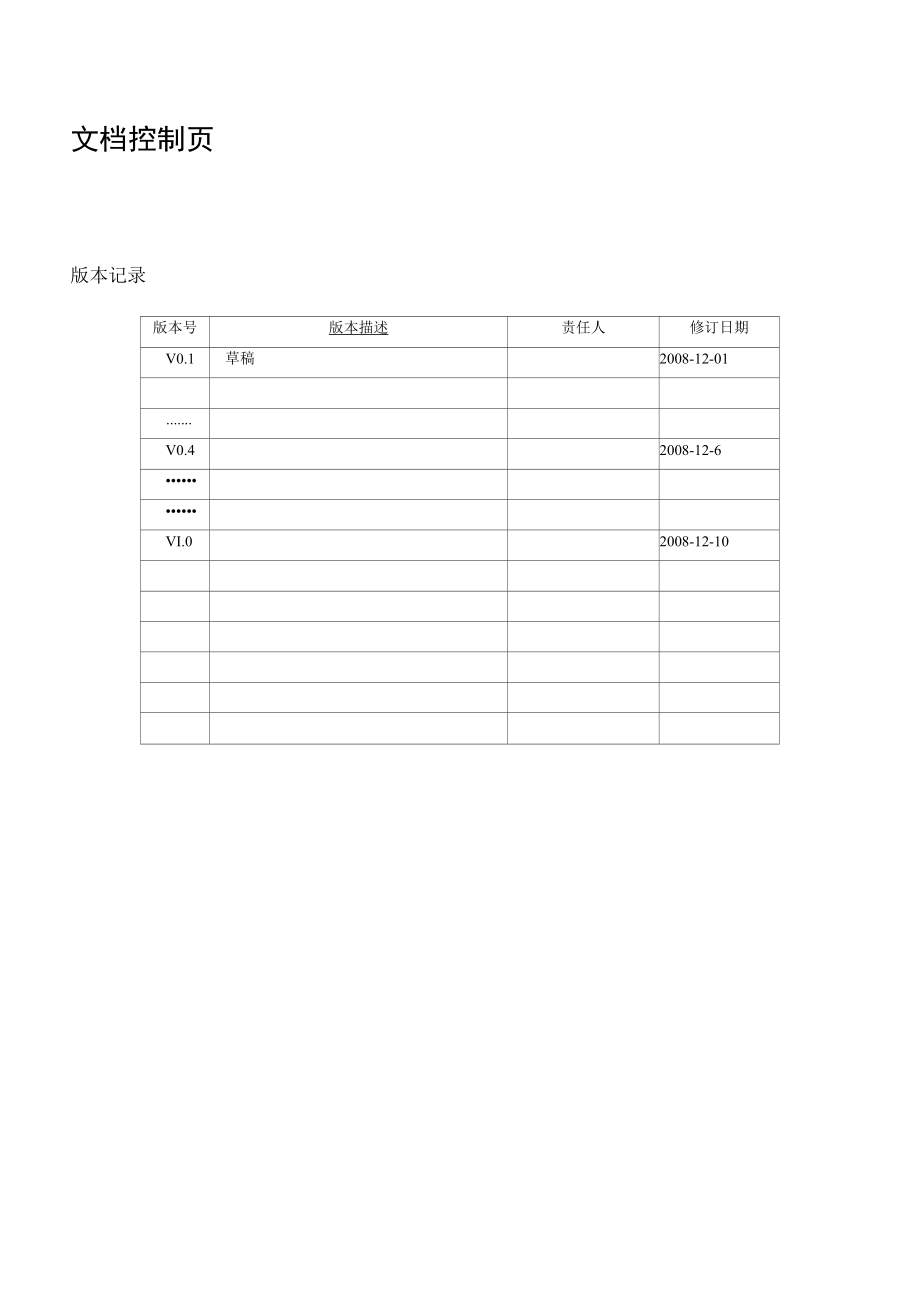 项目技术管理资料模板-系统需求规格说明书.docx_第2页