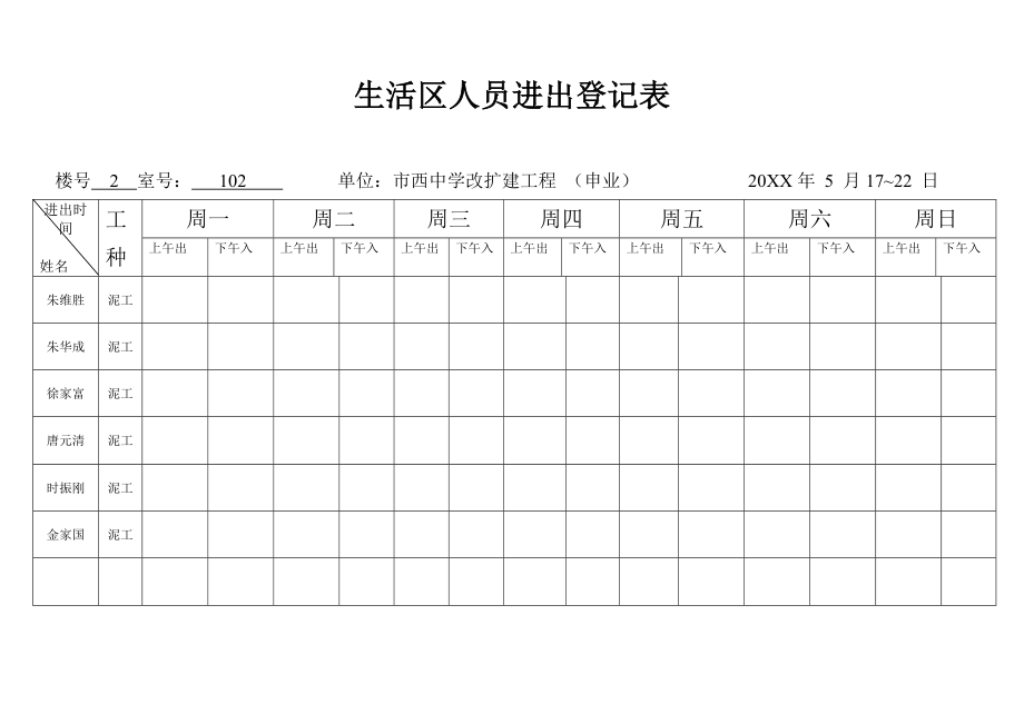 管理制度-53门卫登记制度新 精品.doc_第1页