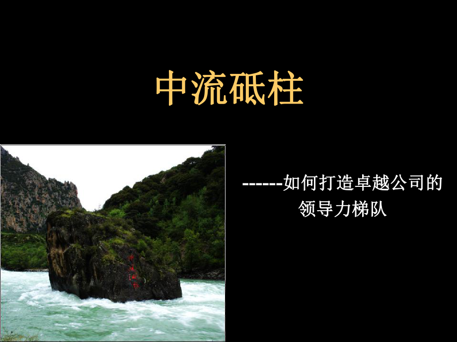 中层管理-中流砥柱 公司中层领导的影响 精品.ppt_第1页