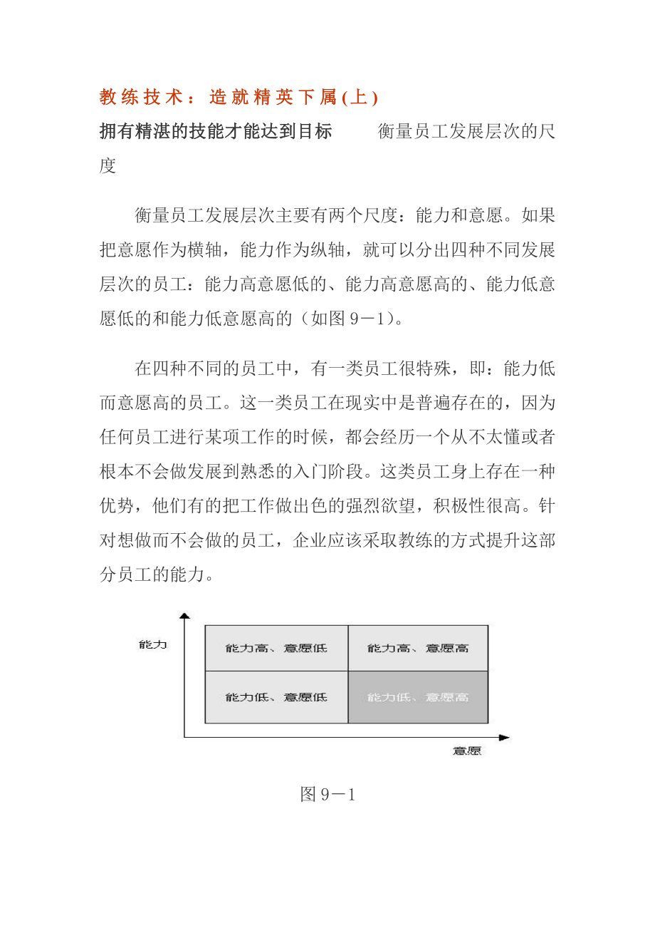 中层管理-教练技术造就精英下属 精品.rtf_第1页