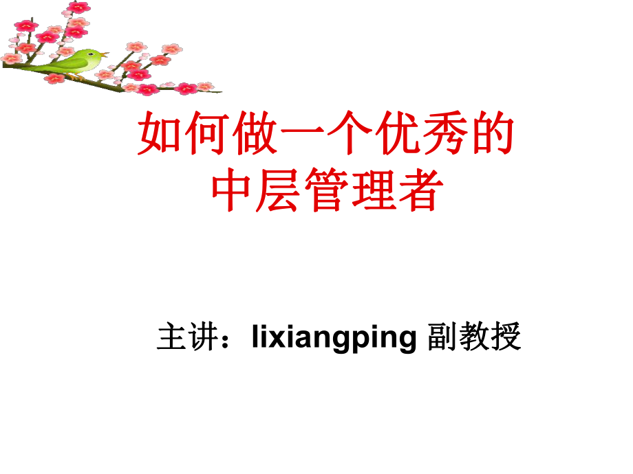 中层管理-如何做一个优秀的中层管理者经典讲义 精品.ppt_第1页