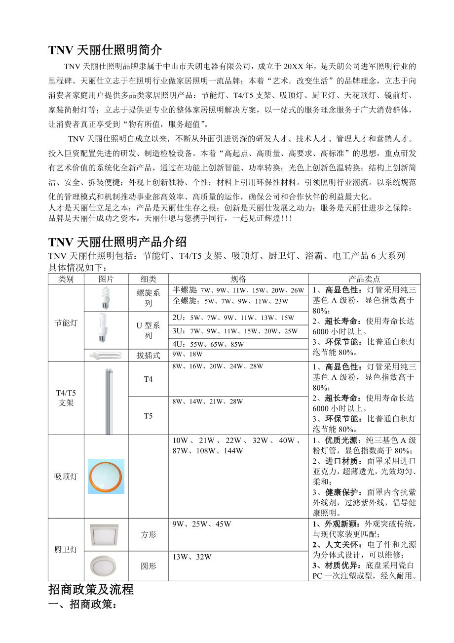 招商策划-TNV天丽仕招商活动流程 精品.doc_第1页