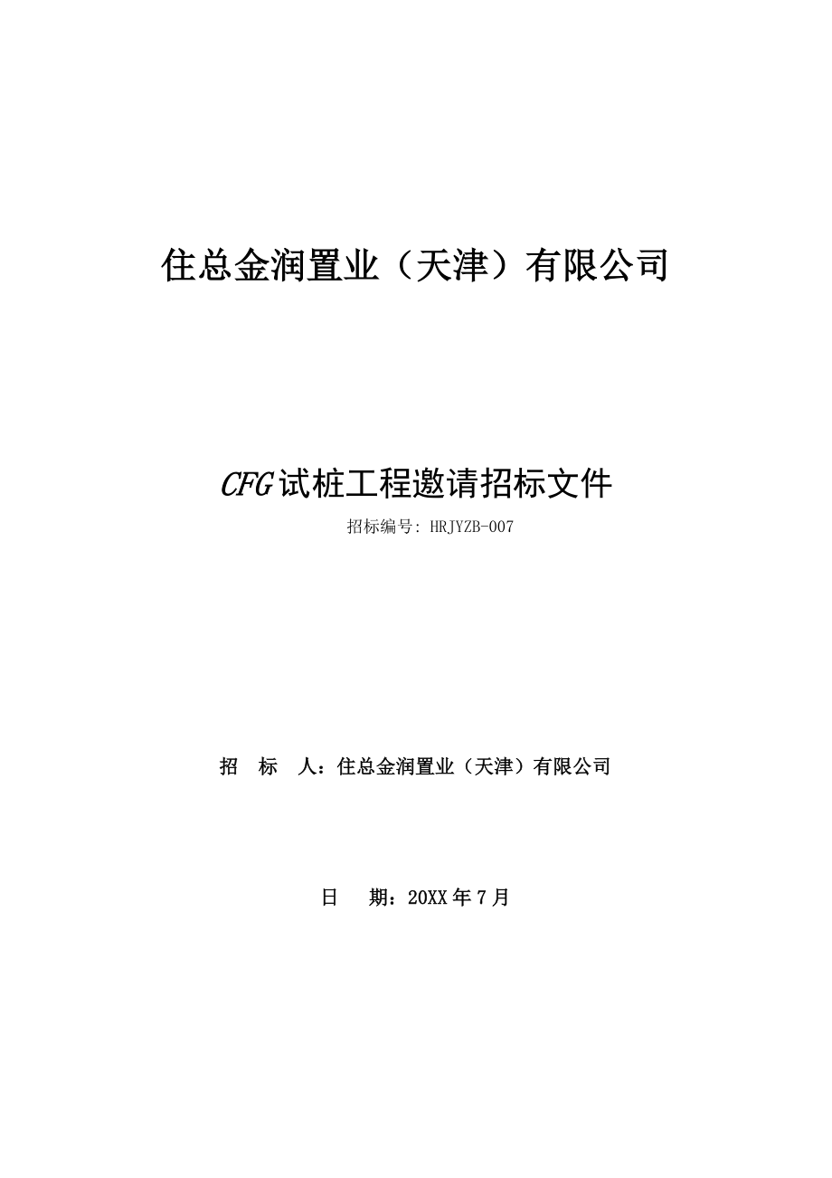 招标投标-CFG桩试桩招标文件终稿10720 精品.doc_第1页