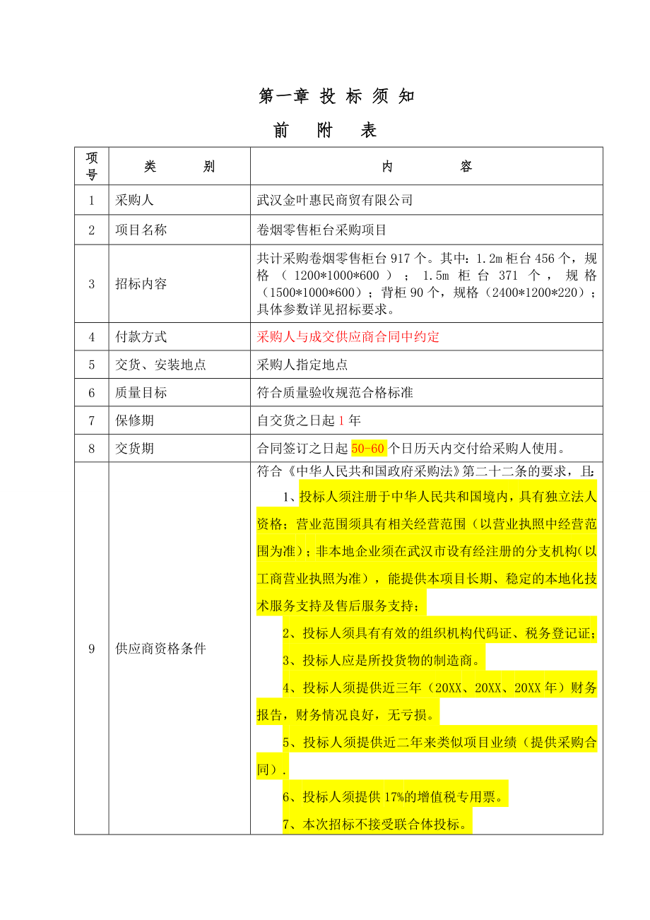 招标投标-卷烟零售柜台招标文件 精品.doc_第2页