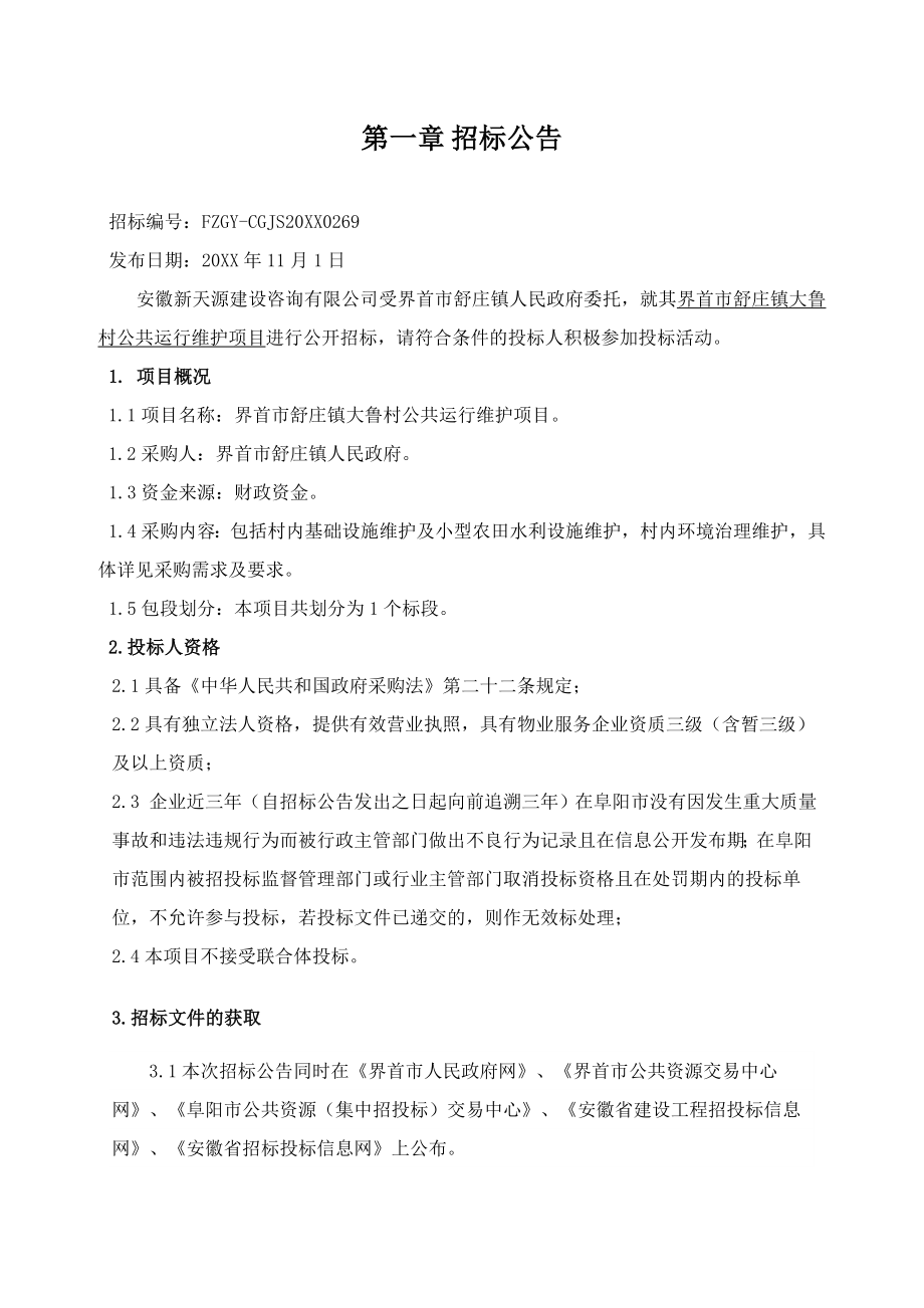 招标投标-公共运行维护项目招标文件 精品.doc_第3页