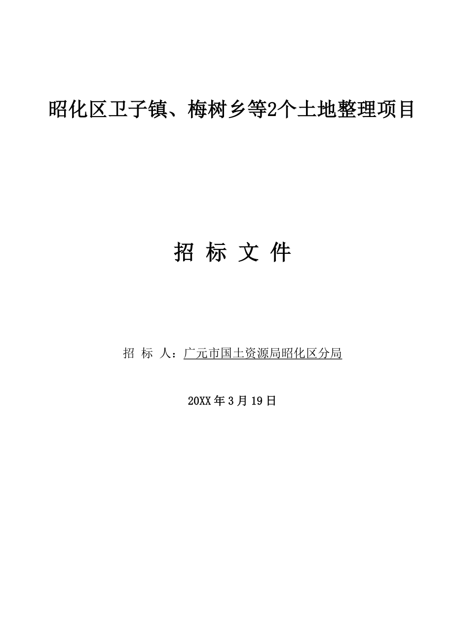 招标投标-土地整理项目施工标准招标文件 精品.doc_第1页