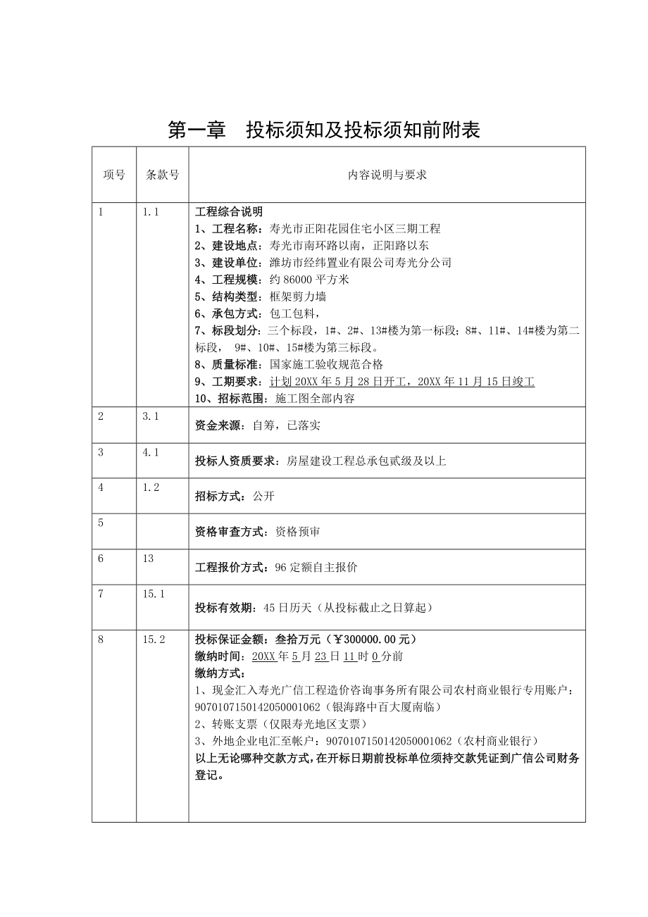 招标投标-寿光市正阳花园住宅小区三期工程招标文件1 精品.doc_第3页