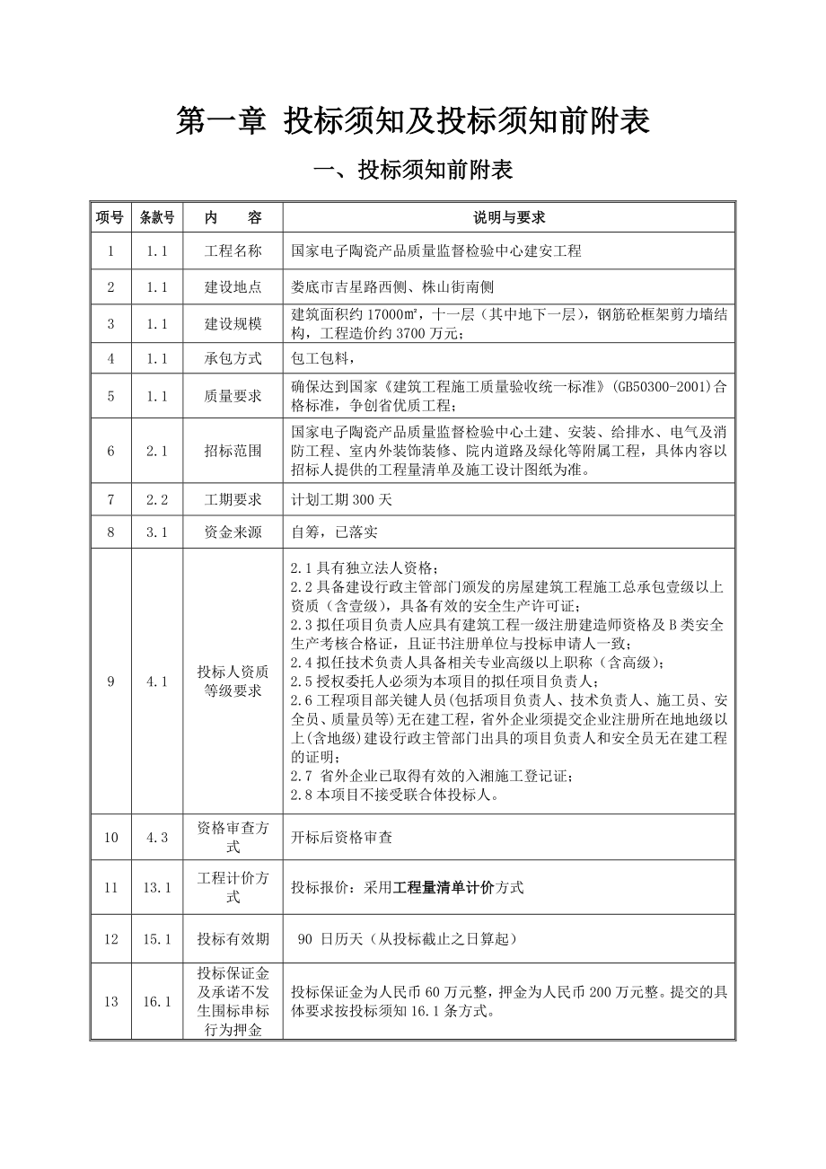 招标投标-娄底技术监督局检验中心建安工程招标文件 精品.doc_第3页