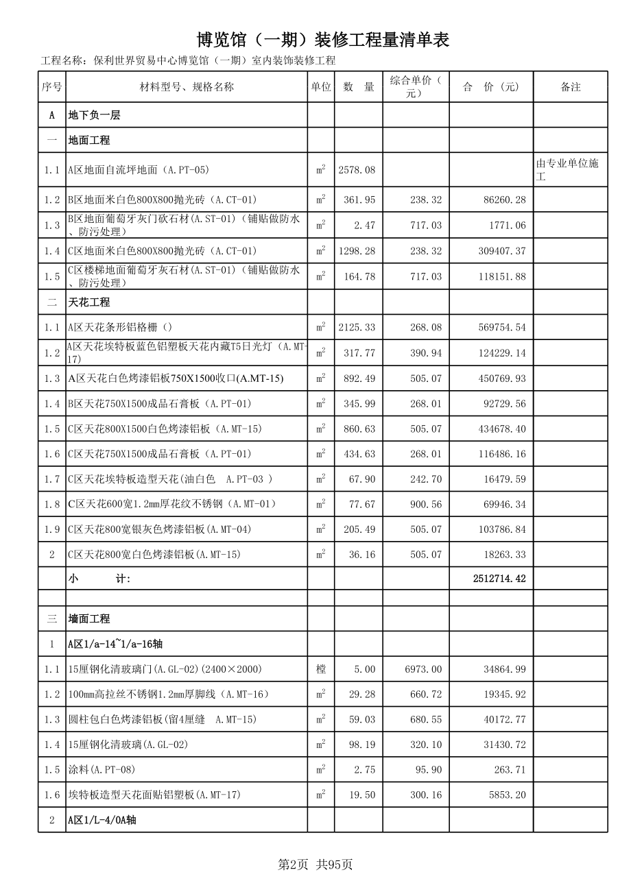 招标投标-室内装修招标文件格式文调整用 精品.xls_第2页