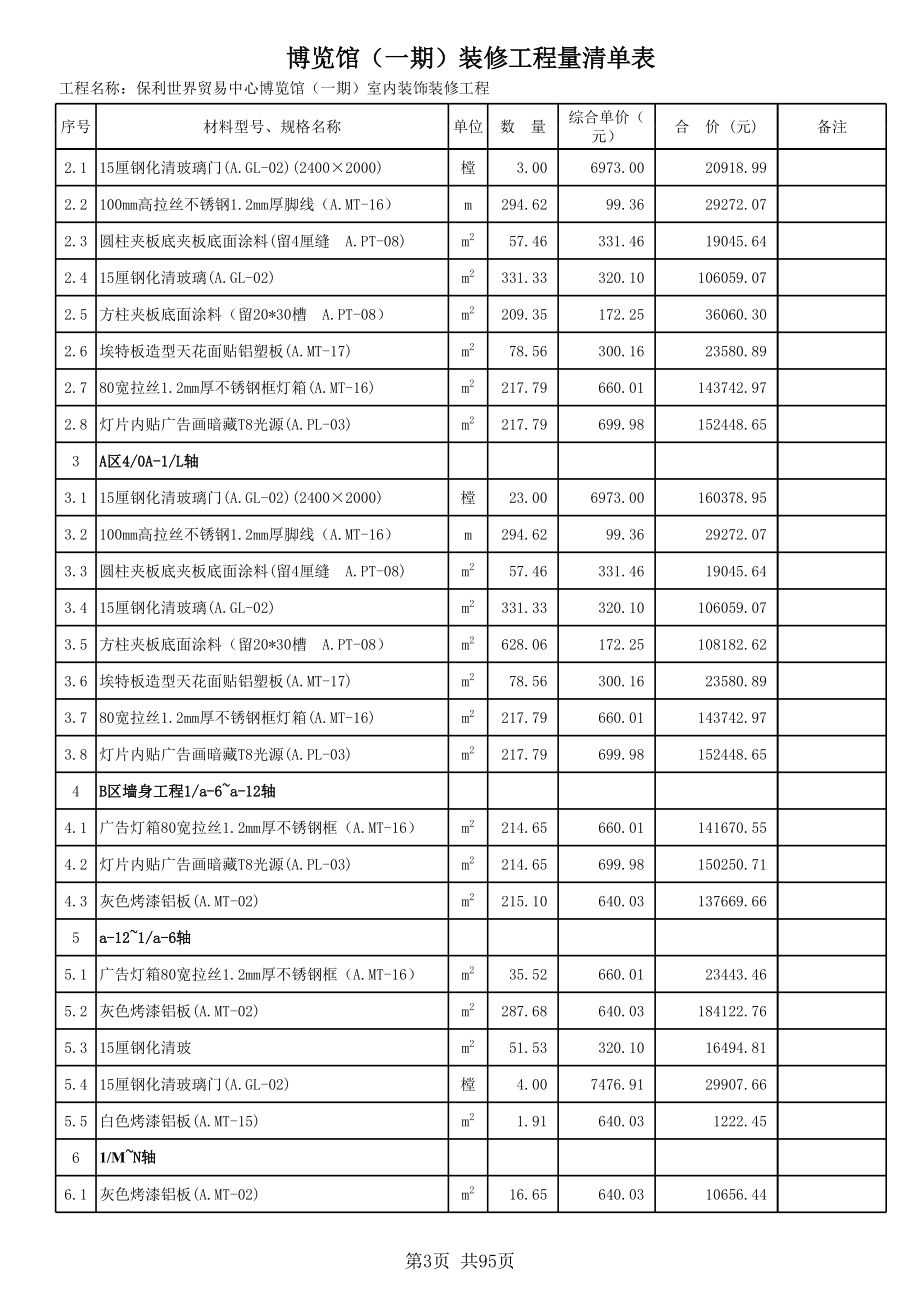 招标投标-室内装修招标文件格式文调整用 精品.xls_第3页