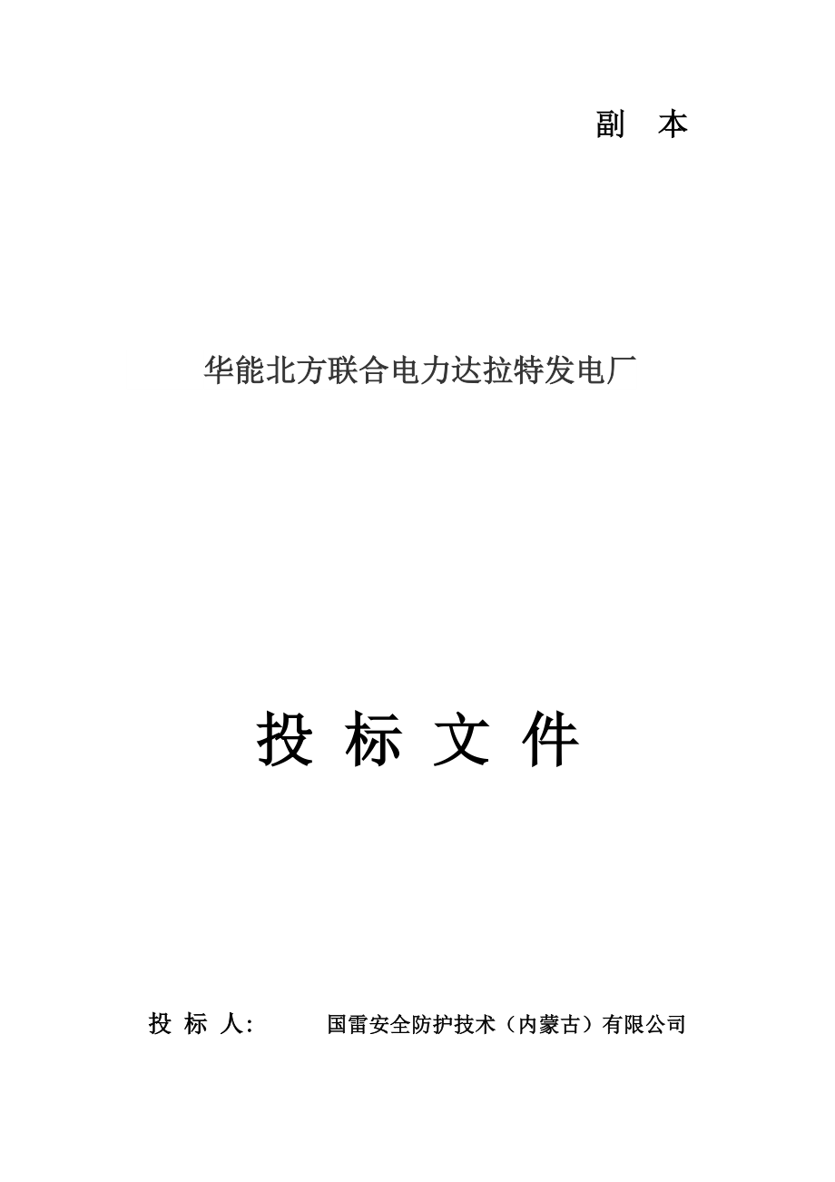 招标投标-年北方联合电力达拉特发电厂新防雷投标文件42页 精品.docx_第1页