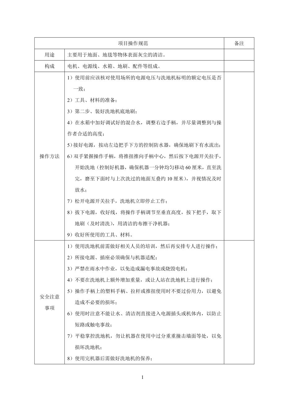 管理制度-保洁专业技能操作规范及安全注意事项新 精品.doc_第3页