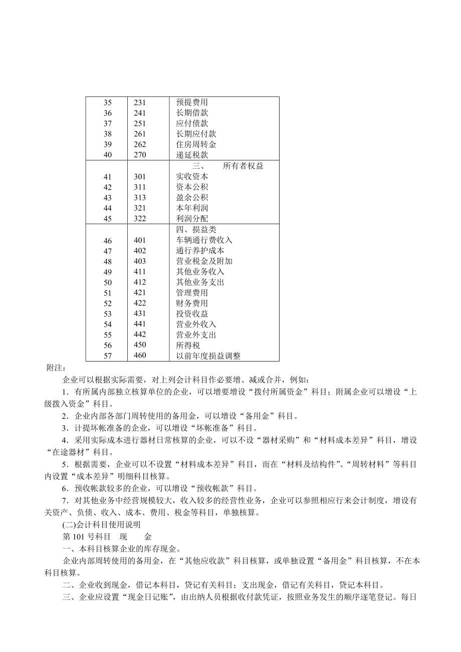 管理制度-公路经营企业会计制度1 精品001.doc_第3页