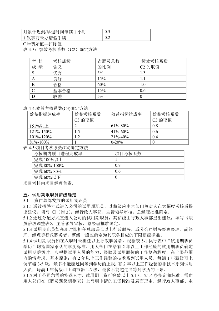 管理制度-TCL职工工资制度 精品.doc_第3页