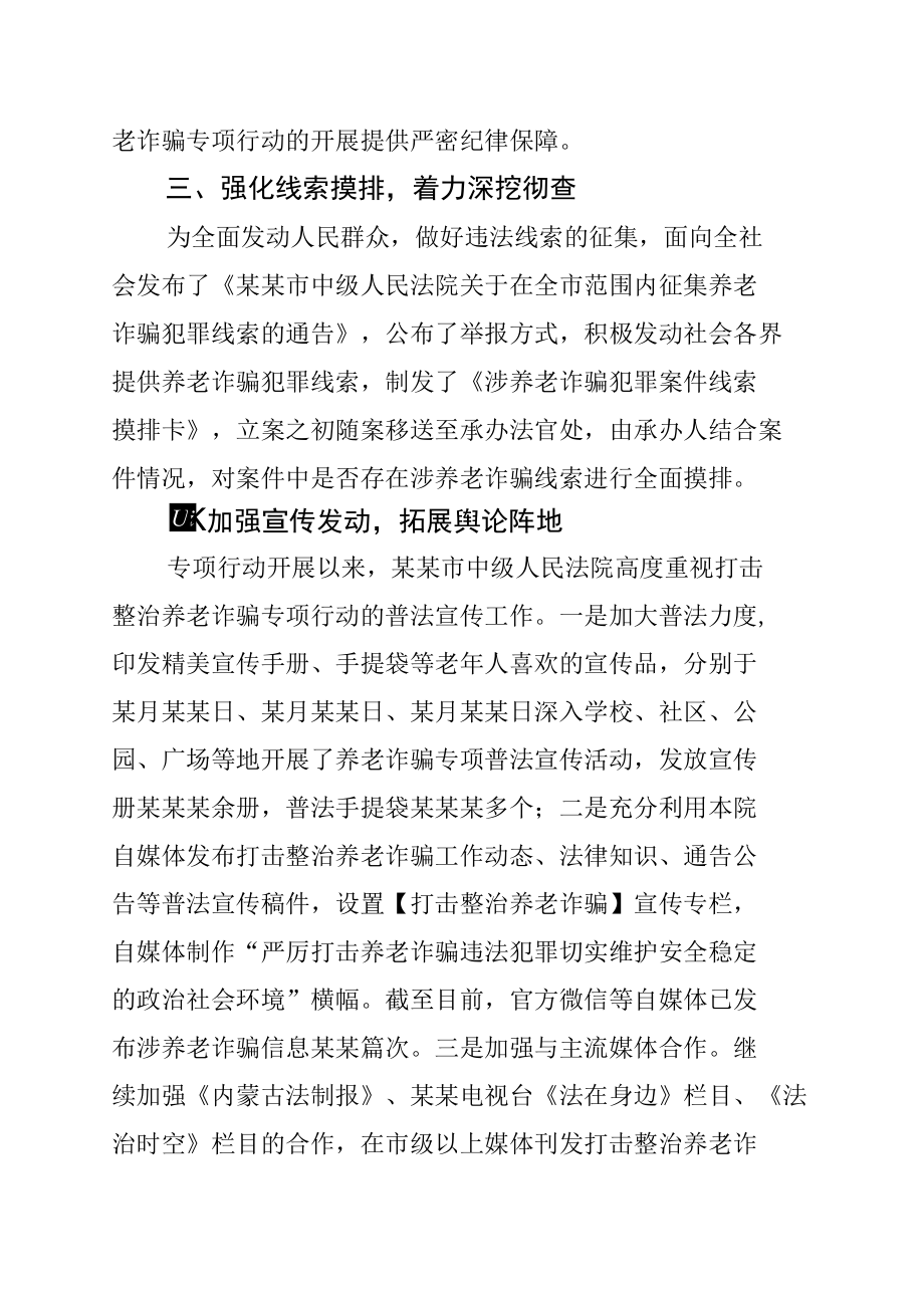 某市法院打击整治养老诈骗专项行动工作总结.docx_第2页