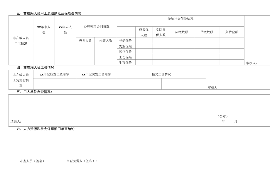 【格式文本】事业单位劳动保障书面材料审查登记表.docx_第2页