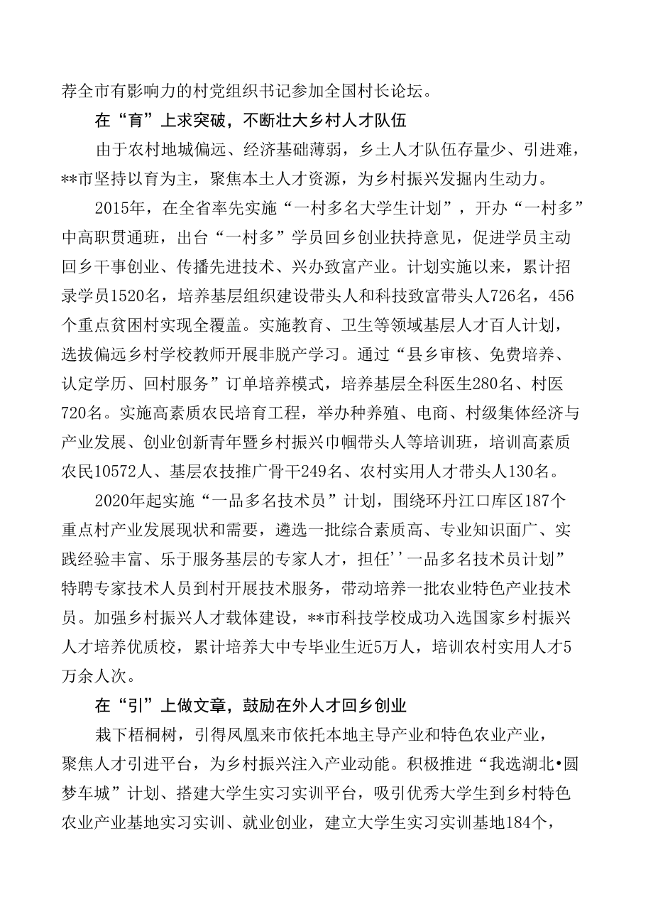 人才振兴乡村经验交流材料.docx_第2页