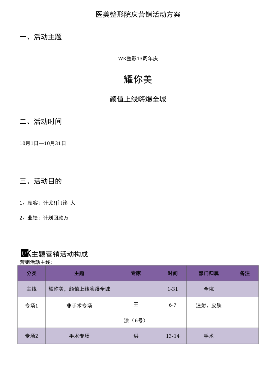 医美整形院庆营销活动方案定.docx_第1页